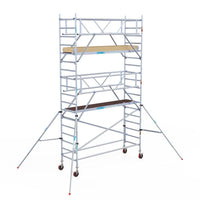Rollgerüst Euroscaffold Basic Plus 90x305 6,2m Arbeitshöhe freistehend mit Carbonplattform