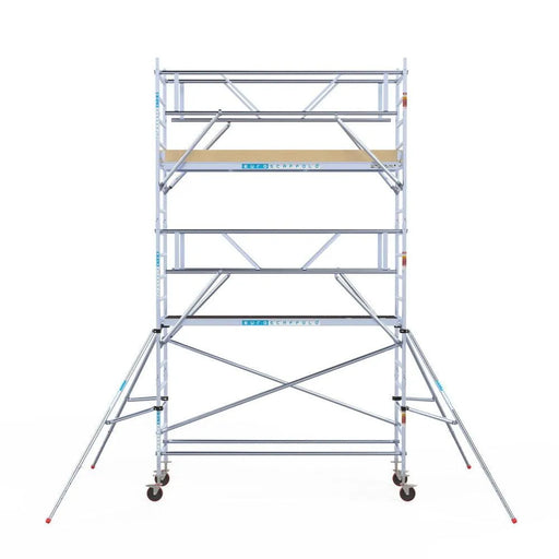 Rollgerüst Euroscaffold Basic Plus 90x305 6,2m Arbeitshöhe freistehend mit Carbonplattform - Gerüstexpress.de