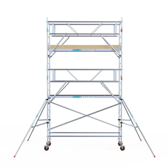 Rollgerüst Euroscaffold Basic Plus 90x305 6,2m Arbeitshöhe freistehend mit Carbonplattform - Gerüstexpress.de