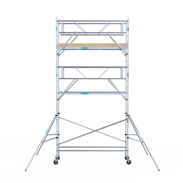 Rollgerüst Euroscaffold Basic Plus 90x305 7,2m Arbeitshöhe freistehend mit Carbonplattform - Gerüstexpress.de