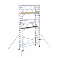 Rollgerüst Euroscaffold Basic Plus 90x305 7,2m Arbeitshöhe freistehend mit Carbonplattform