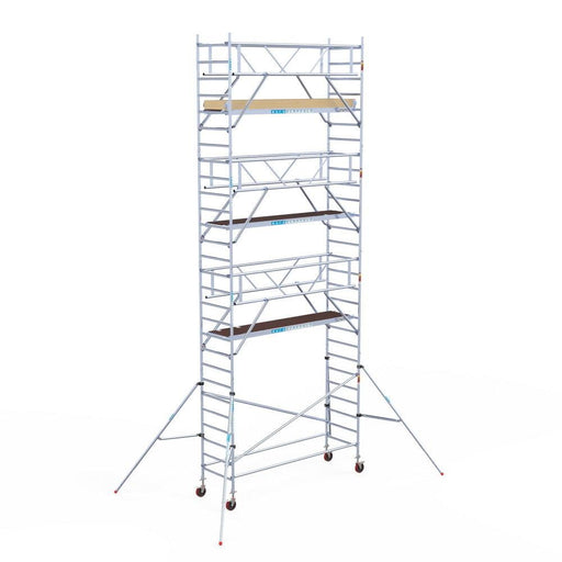 Rollgerüst Euroscaffold Basic Plus 90x305 9,2m Arbeitshöhe freistehend mit Carbonplattform - Gerüstexpress.de