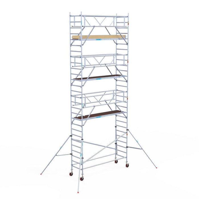 Rollgerüst Euroscaffold Basic Plus 90x305 9,2m Arbeitshöhe freistehend mit Carbonplattform - Gerüstexpress.de