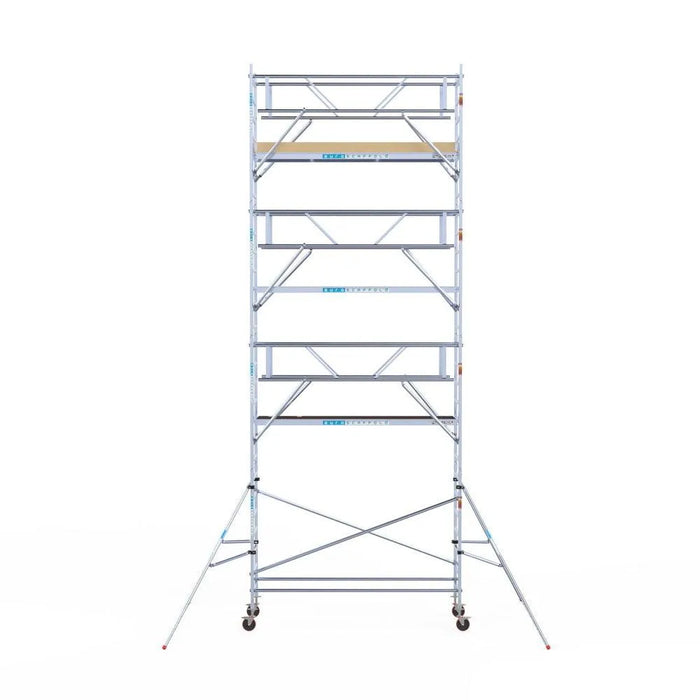 Rollgerüst Euroscaffold Basic Plus 90x305 9,2m Arbeitshöhe freistehend mit Carbonplattform - Gerüstexpress.de