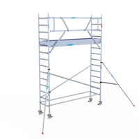 Rollgerüst Euroscaffold Original 75x305 5,2m Arbeitshöhe an der Fassade