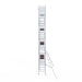 Rollgerüst Euroscaffold Original 90x305 10,2m Arbeitshöhe an der Fassade - Gerüstexpress.de