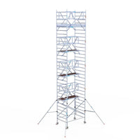 Rollgerüst Euroscaffold Professionell 135x190 10,2m Arbeitshöhe Carbonplattform freistehend