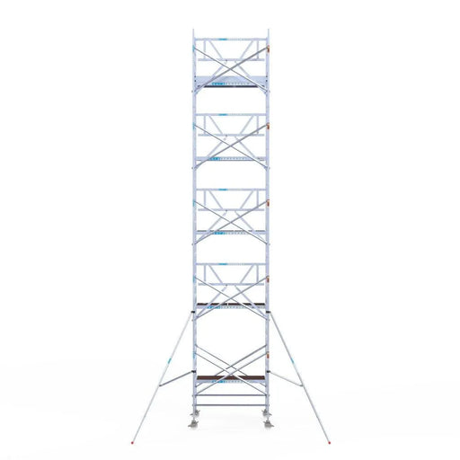 Rollgerüst Euroscaffold Professionell 135x190 11,2m Arbeitshöhe an der Fassade - Gerüstexpress.de