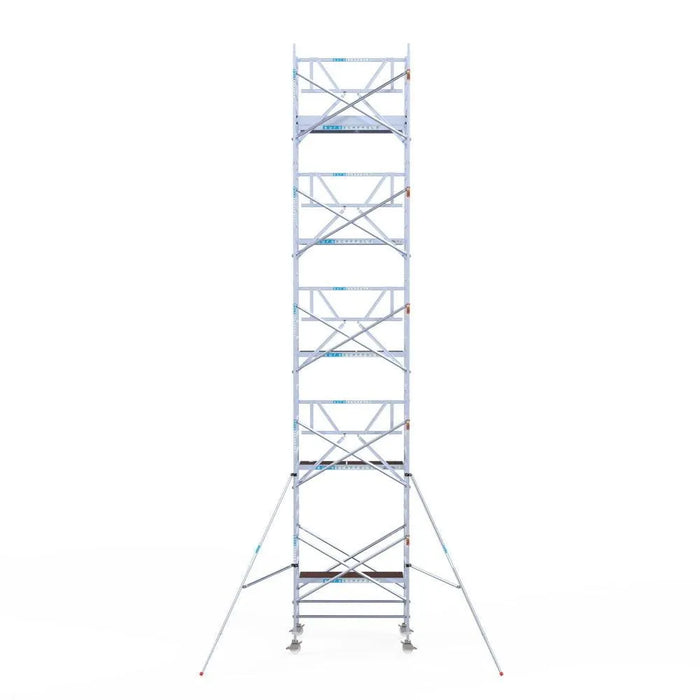 Rollgerüst Euroscaffold Professionell 135x190 11,2m Arbeitshöhe an der Fassade - Gerüstexpress.de