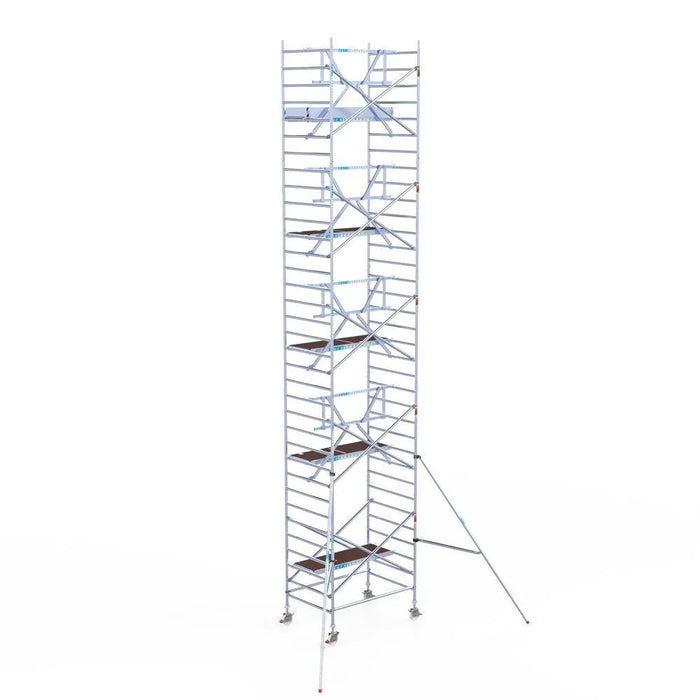 Rollgerüst Euroscaffold Professionell 135x190 11,2m Arbeitshöhe an der Fassade - Gerüstexpress.de