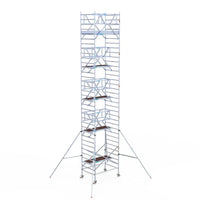 Rollgerüst Euroscaffold Professionell 135x190 11,2m Arbeitshöhe freistehend
