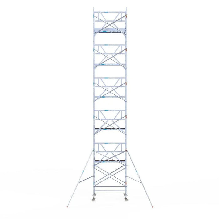 Rollgerüst Euroscaffold Professionell 135x190 12,2m Arbeitshöhe an der Fassade - Gerüstexpress.de