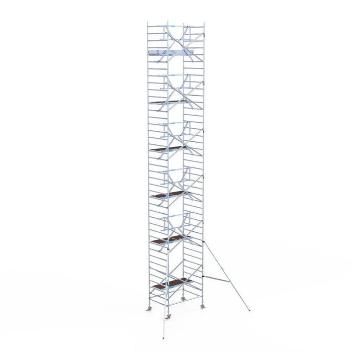 Rollgerüst Euroscaffold Professionell 135x190 13,2m Arbeitshöhe an der Fassade - Gerüstexpress.de