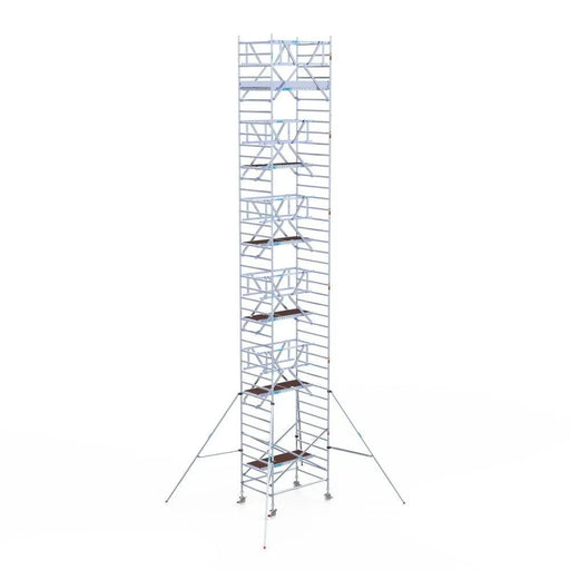 Rollgerüst Euroscaffold Professionell 135x190 13,2m Arbeitshöhe Carbonplattform freistehend - Gerüstexpress.de