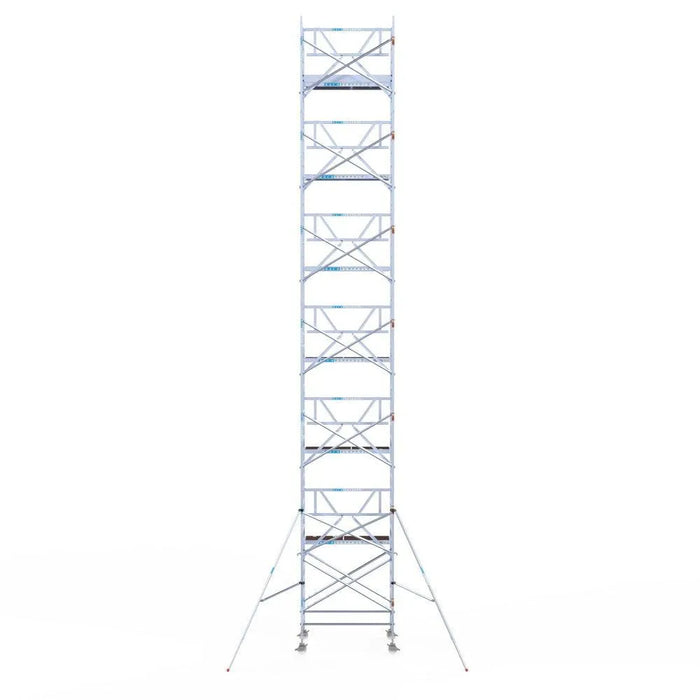 Rollgerüst Euroscaffold Professionell 135x190 14,2m Arbeitshöhe an der Fassade - Gerüstexpress.de
