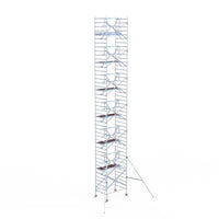 Rollgerüst Euroscaffold Professionell 135x190 14,2m Arbeitshöhe an der Fassade
