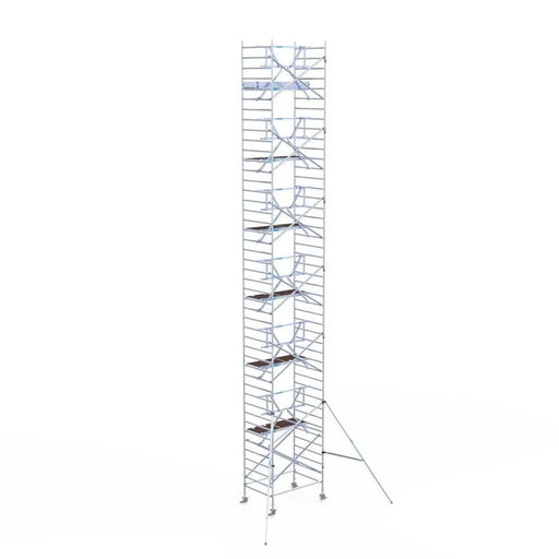 Rollgerüst Euroscaffold Professionell 135x190 14,2m Arbeitshöhe an der Fassade - Gerüstexpress.de