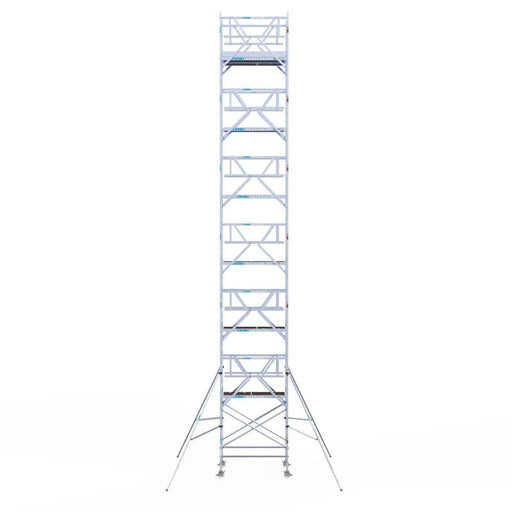 Rollgerüst Euroscaffold Professionell 135x190 14,2m Arbeitshöhe Carbonplattform freistehend - Gerüstexpress.de