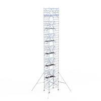 Rollgerüst Euroscaffold Professionell 135x190 14,2m Arbeitshöhe Carbonplattform freistehend