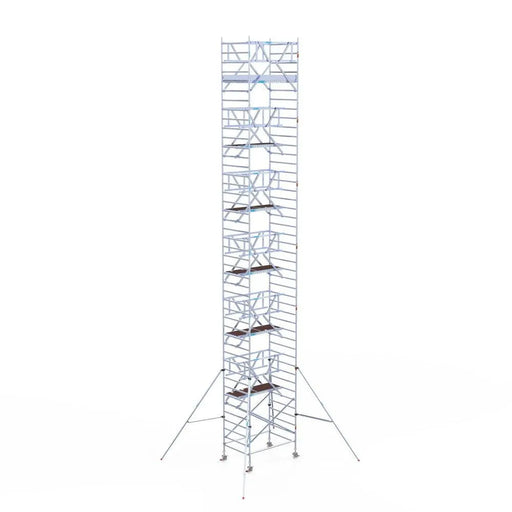 Rollgerüst Euroscaffold Professionell 135x190 14,2m Arbeitshöhe Carbonplattform freistehend - Gerüstexpress.de