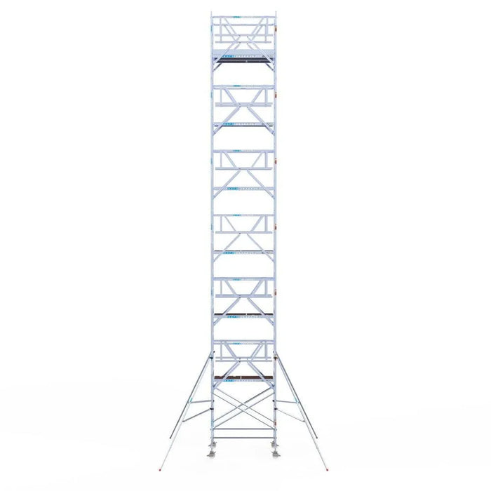 Rollgerüst Euroscaffold Professionell 135x190 14,2m Arbeitshöhe freistehend - Gerüstexpress.de