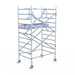 Rollgerüst Euroscaffold Professionell 135x190 4,2m Arbeitshöhe an der Fassade - Gerüstexpress.de