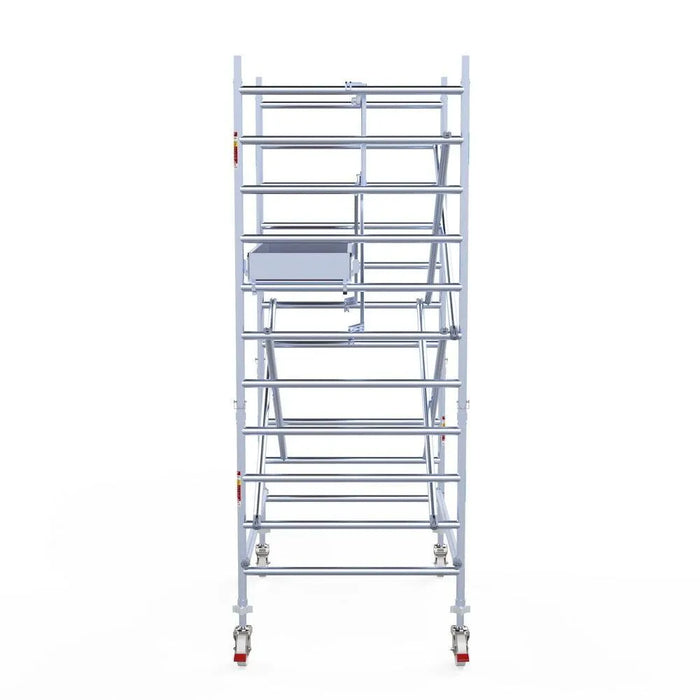 Rollgerüst Euroscaffold Professionell 135x190 4,2m Arbeitshöhe an der Fassade - Gerüstexpress.de
