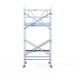Rollgerüst Euroscaffold Professionell 135x190 5,2m Arbeitshöhe Carbonplattform gegen Fassade - Gerüstexpress.de