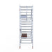 Rollgerüst Euroscaffold Professionell 135x190 5,2m Arbeitshöhe Carbonplattform gegen Fassade - Gerüstexpress.de