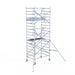 Rollgerüst Euroscaffold Professionell 135x190 6,2m Arbeitshöhe an der Fassade - Gerüstexpress.de