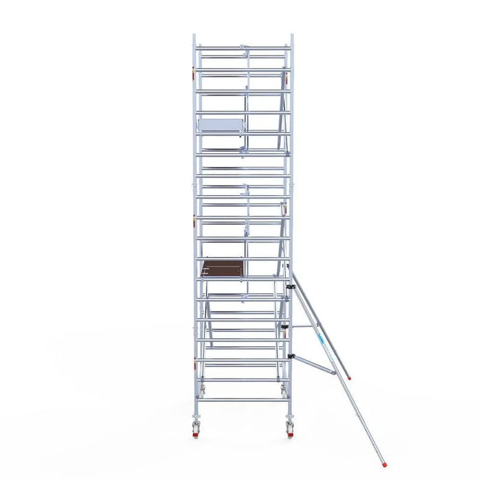 Rollgerüst Euroscaffold Professionell 135x190 6,2m Arbeitshöhe an der Fassade - Gerüstexpress.de