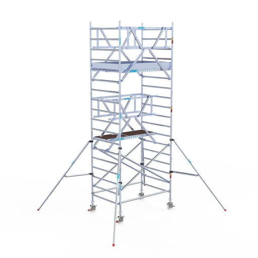 Rollgerüst Euroscaffold Professionell 135x190 6,2m Arbeitshöhe freistehend - Gerüstexpress.de