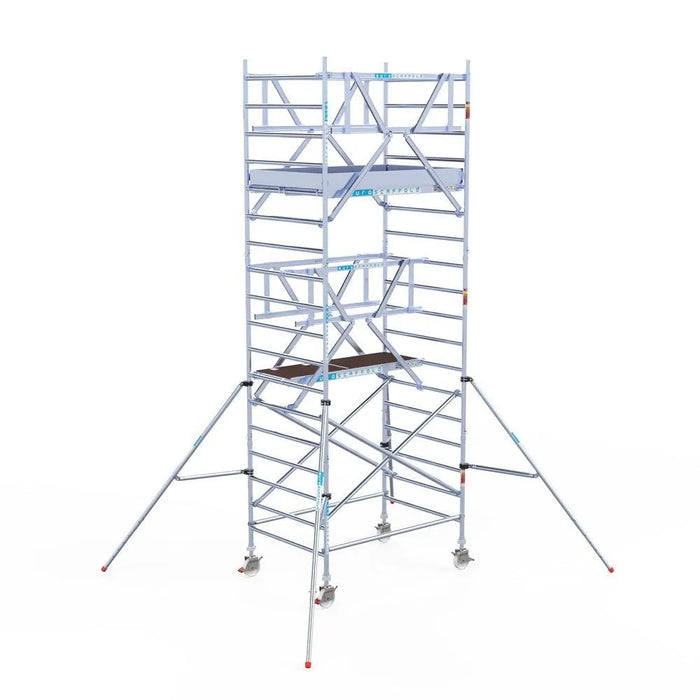 Rollgerüst Euroscaffold Professionell 135x190 6,2m Arbeitshöhe freistehend - Gerüstexpress.de