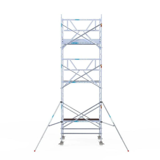 Rollgerüst Euroscaffold Professionell 135x190 7,2m Arbeitshöhe an der Fassade - Gerüstexpress.de