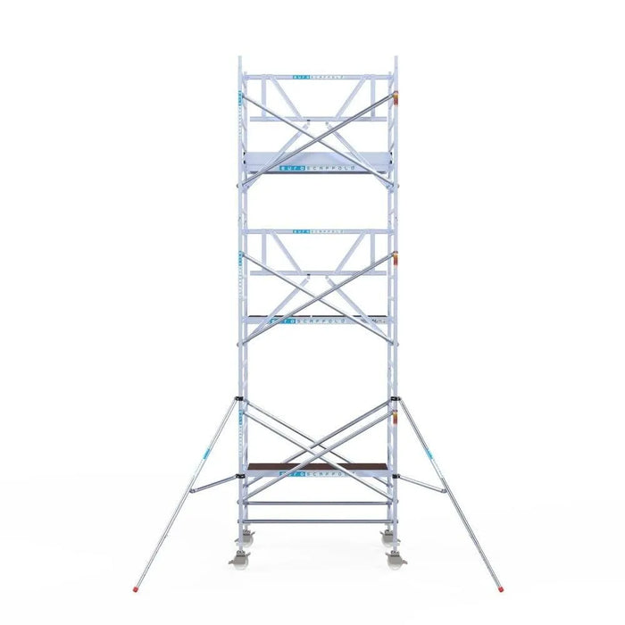 Rollgerüst Euroscaffold Professionell 135x190 7,2m Arbeitshöhe an der Fassade - Gerüstexpress.de