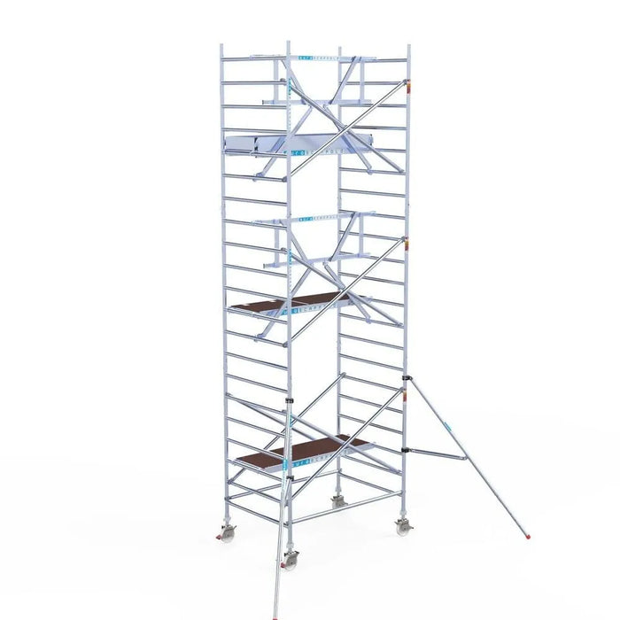 Rollgerüst Euroscaffold Professionell 135x190 7,2m Arbeitshöhe an der Fassade - Gerüstexpress.de