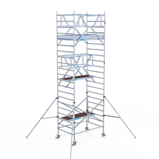Rollgerüst Euroscaffold Professionell 135x190 7,2m Arbeitshöhe Carbonplattform freistehend - Gerüstexpress.de