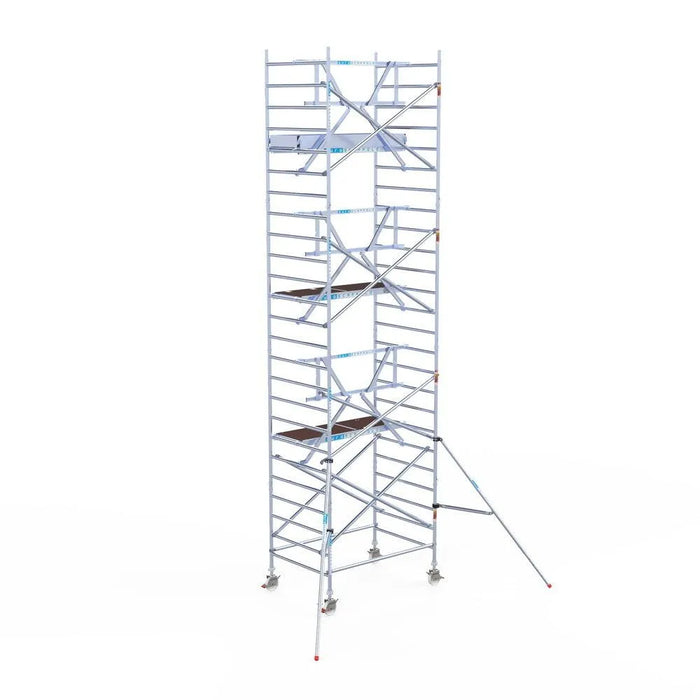 Rollgerüst Euroscaffold Professionell 135x190 8,2m Arbeitshöhe an der Fassade - Gerüstexpress.de