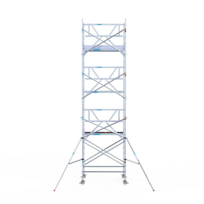 Rollgerüst Euroscaffold Professionell 135x190 8,2m Arbeitshöhe an der Fassade - Gerüstexpress.de
