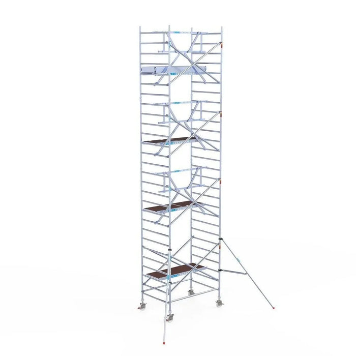 Rollgerüst Euroscaffold Professionell 135x190 9,2m Arbeitshöhe an der Fassade - Gerüstexpress.de