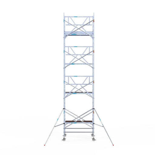 Rollgerüst Euroscaffold Professionell 135x190 9,2m Arbeitshöhe an der Fassade - Gerüstexpress.de