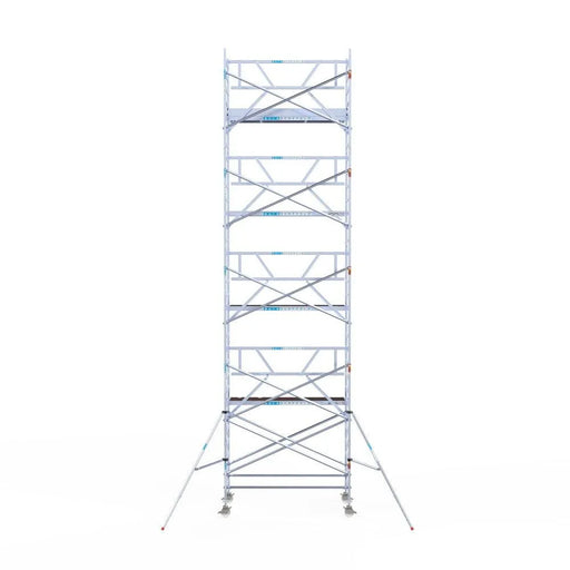 Rollgerüst Euroscaffold Professionell 135x250 10,2m Arbeitshöhe an der Fassade - Gerüstexpress.de