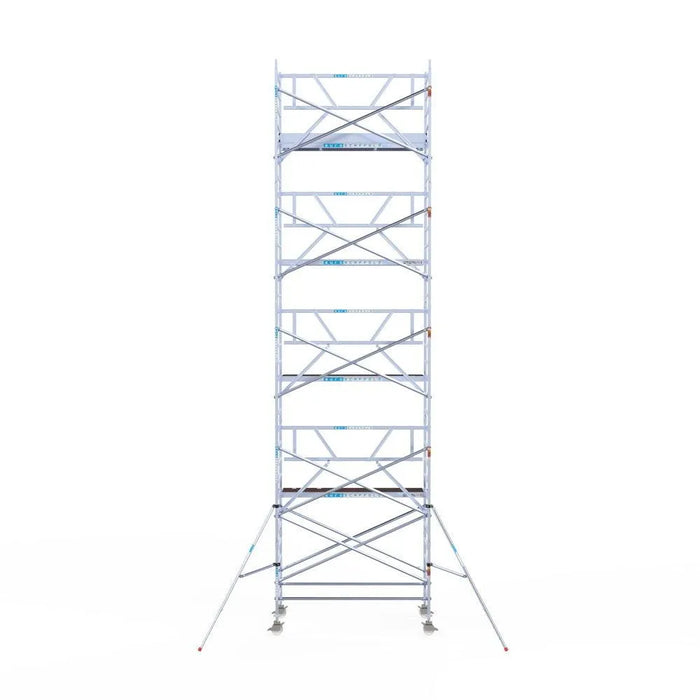 Rollgerüst Euroscaffold Professionell 135x250 10,2m Arbeitshöhe an der Fassade - Gerüstexpress.de