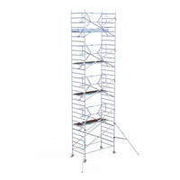 Rollgerüst Euroscaffold Professionell 135x250 10,2m Arbeitshöhe an der Fassade