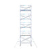 Rollgerüst Euroscaffold Professionell 135x250 10,2m Arbeitshöhe Carbonplattform gegen Fassade - Gerüstexpress.de