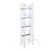 Rollgerüst Euroscaffold Professionell 135x250 10,2m Arbeitshöhe Carbonplattform gegen Fassade - Gerüstexpress.de