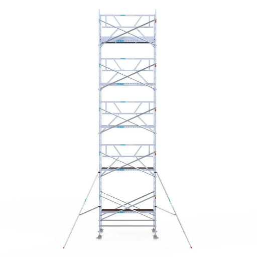 Rollgerüst Euroscaffold Professionell 135x250 11,2m Arbeitshöhe an der Fassade - Gerüstexpress.de