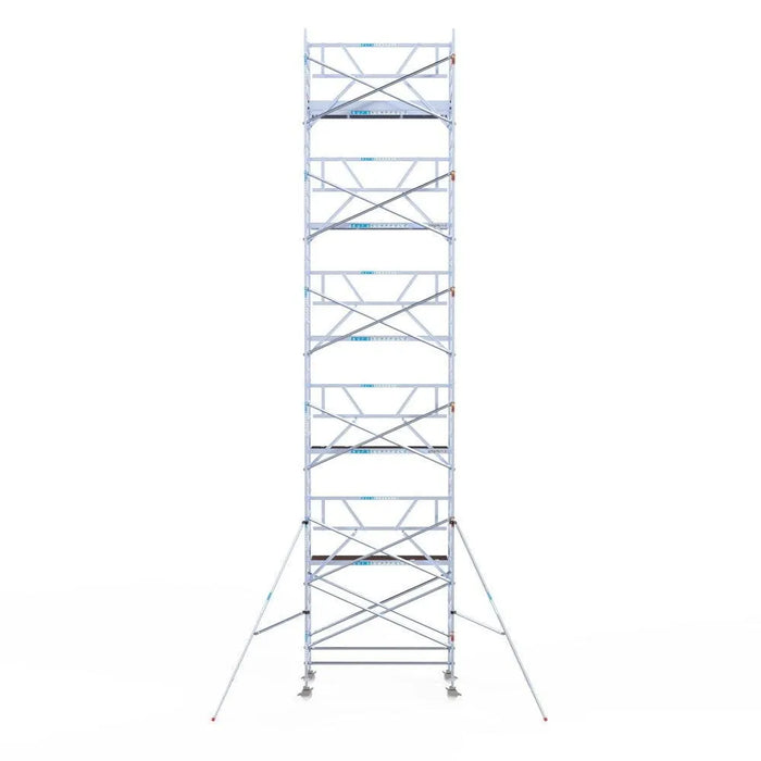 Rollgerüst Euroscaffold Professionell 135x250 12,2m Arbeitshöhe an der Fassade - Gerüstexpress.de