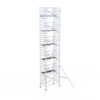 Rollgerüst Euroscaffold Professionell 135x250 12,2m Arbeitshöhe an der Fassade