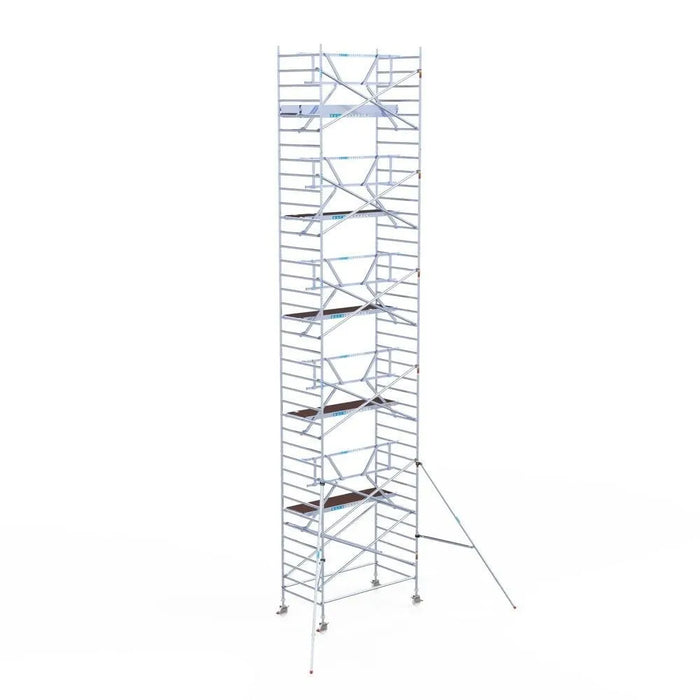 Rollgerüst Euroscaffold Professionell 135x250 12,2m Arbeitshöhe an der Fassade - Gerüstexpress.de